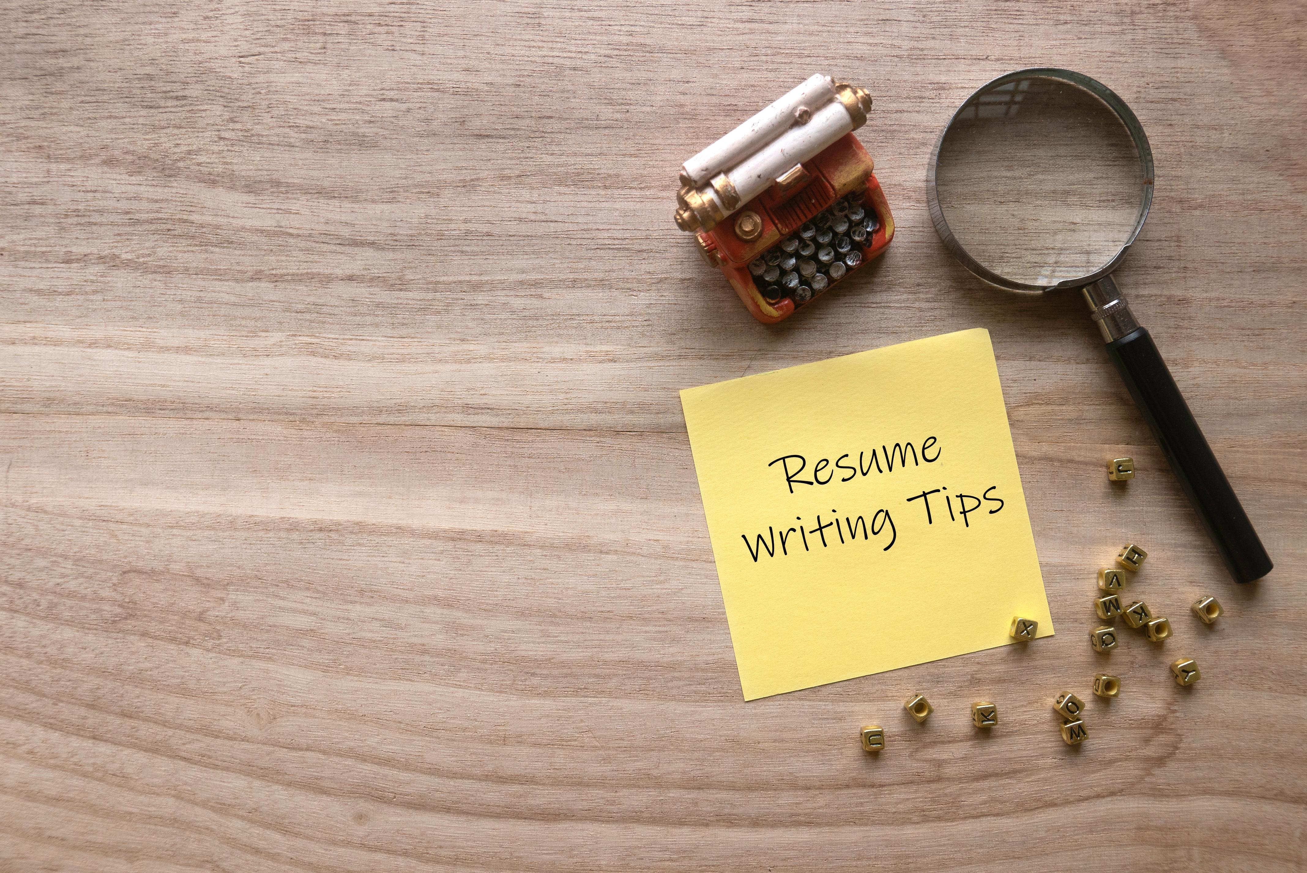 Resume Writing Tips Sticky Note