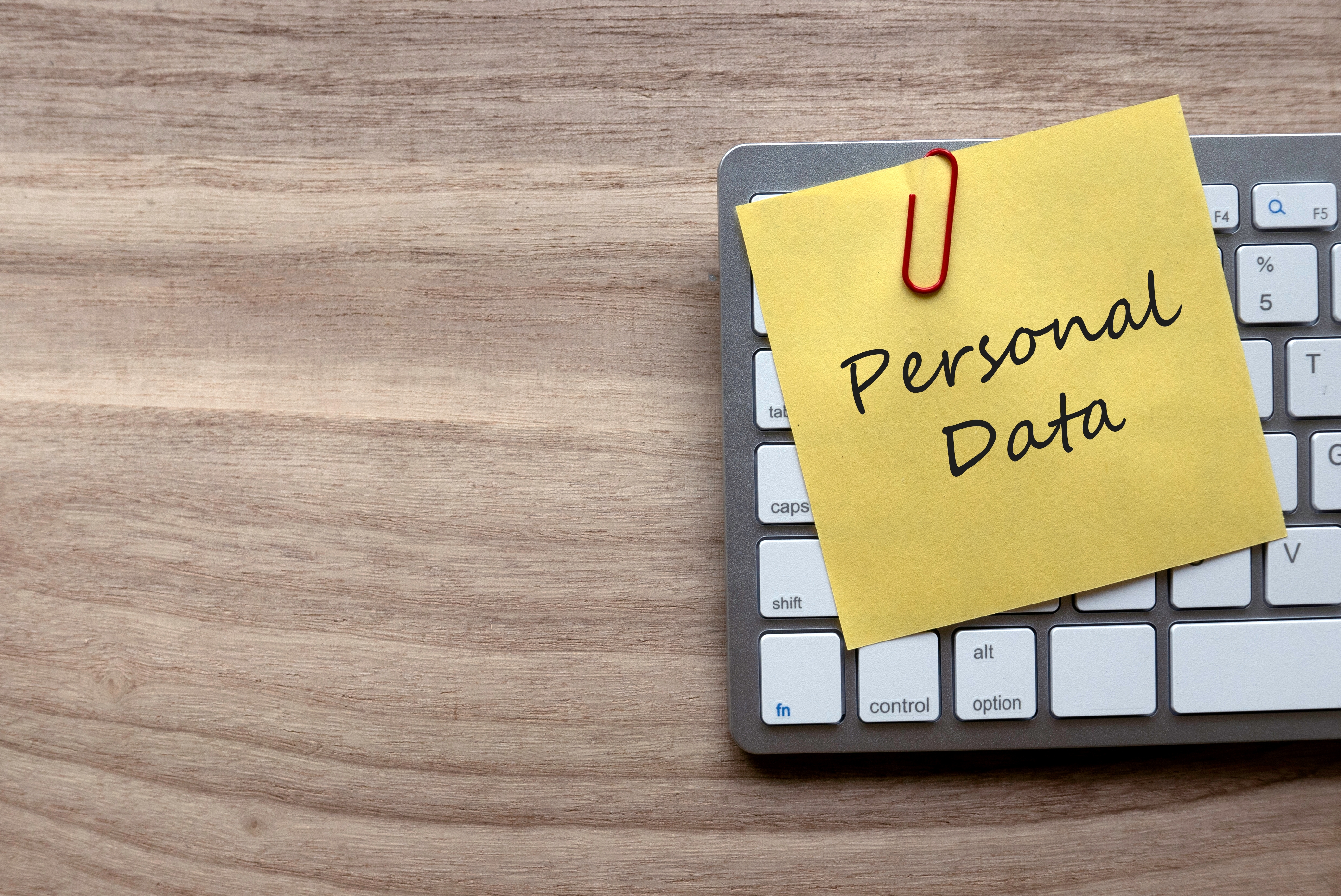 personal data sticky note