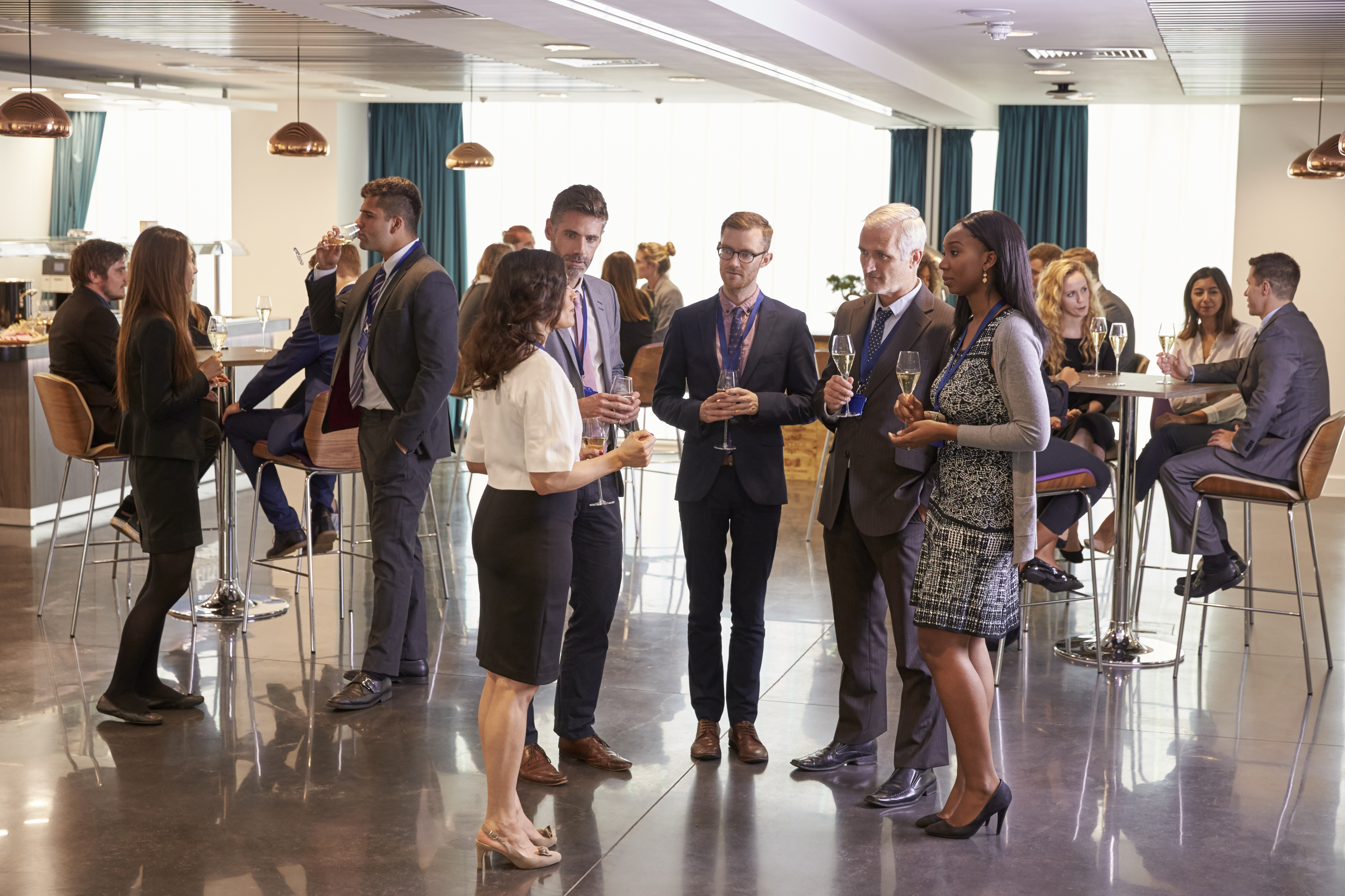 People at a networking event