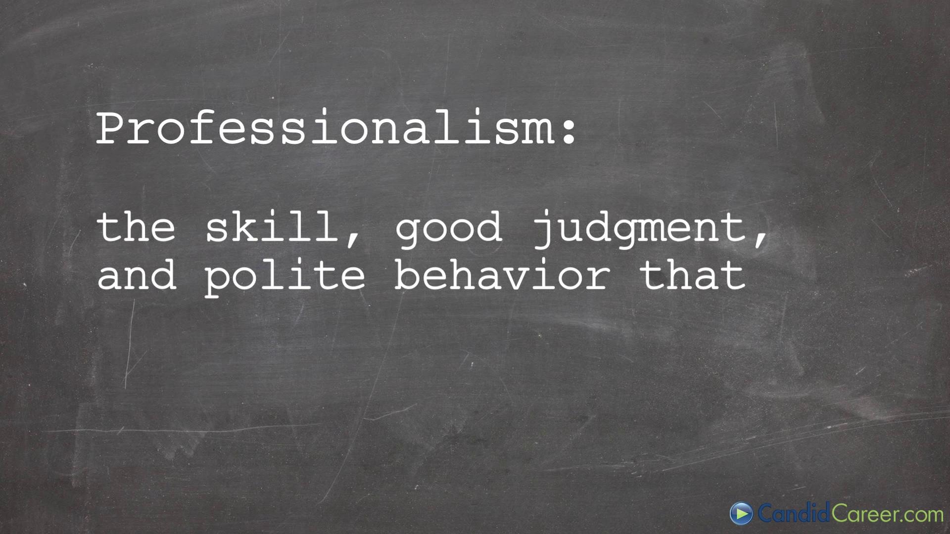 Professionalism